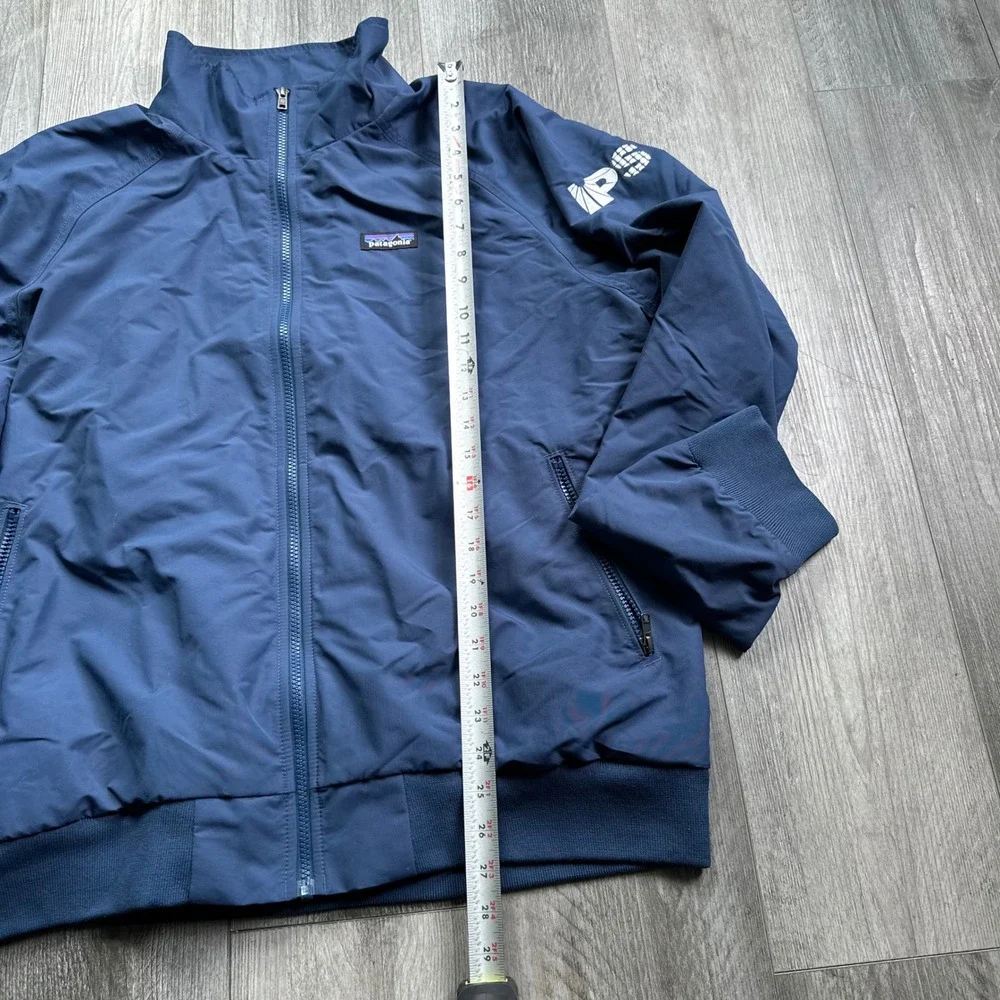 Patagonia Full Zip Jacket Mens XL Navy Blue Baggies bomber IPS Logo embroidered